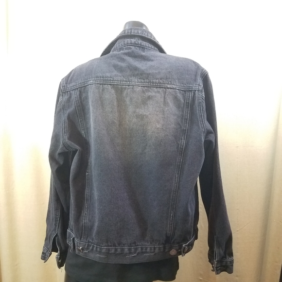 CHINSTUDIO Distressed Black Denim Jacket - Picture 3 of 4
